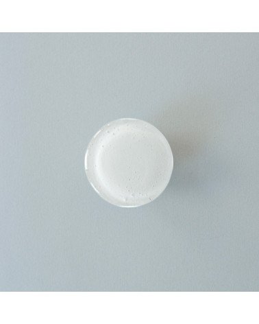 Botón de mueble de cristal blanco
