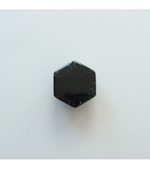 Botón de mueble de cristal negro