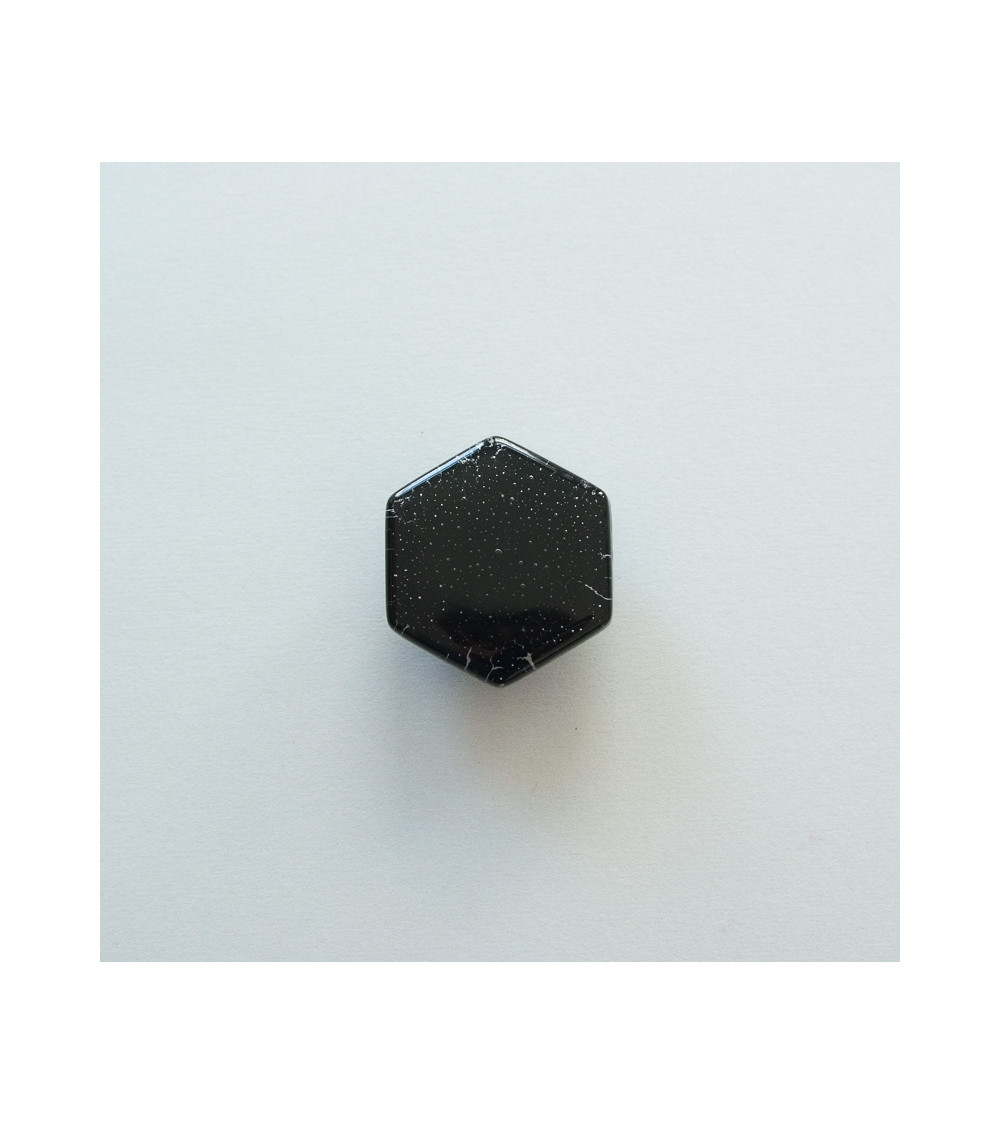 Botón de mueble de cristal negro