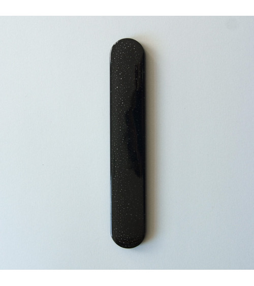 Botón de mueble de cristal negro