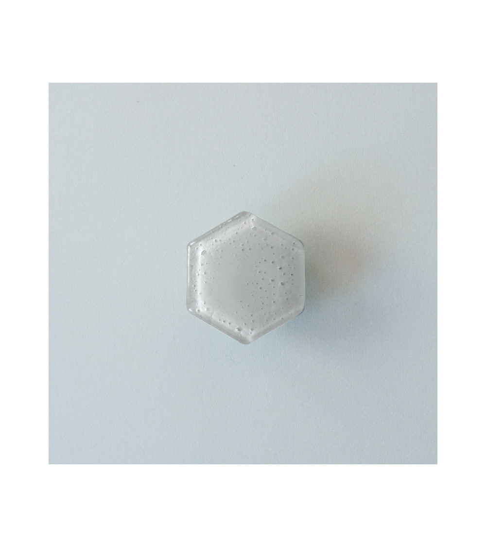 Botón de mueble de cristal gris
