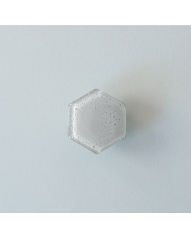 Botón de mueble de cristal gris