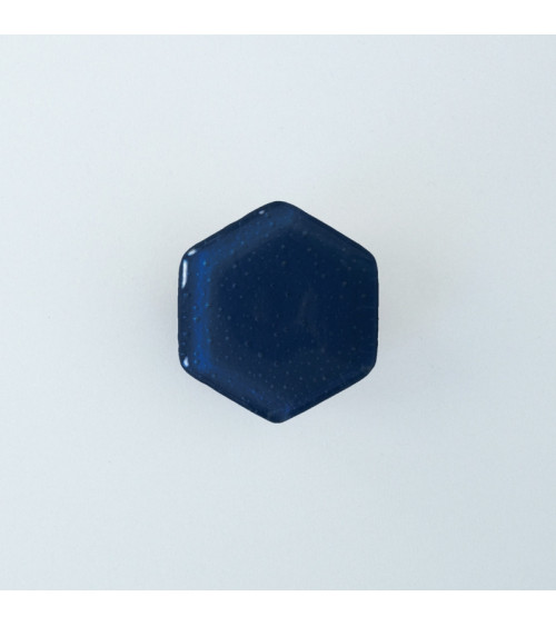 Botón de mueble de cristal azul noche