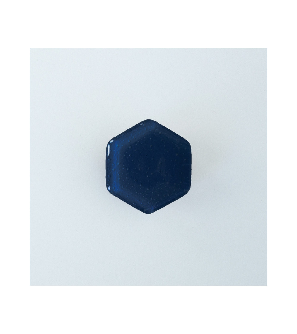 Botón de mueble de cristal azul noche