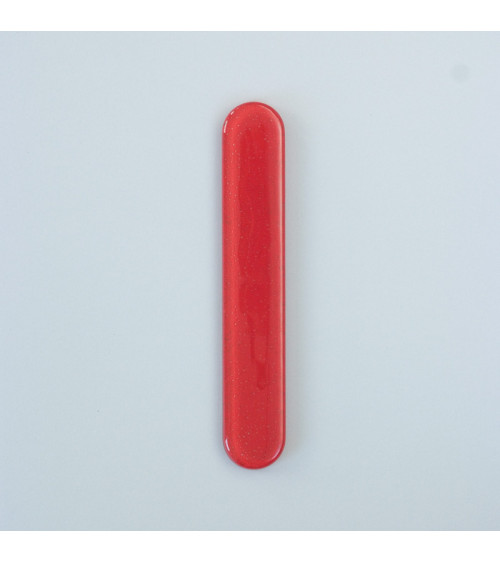 Botón de mueble de cristal de color rojo