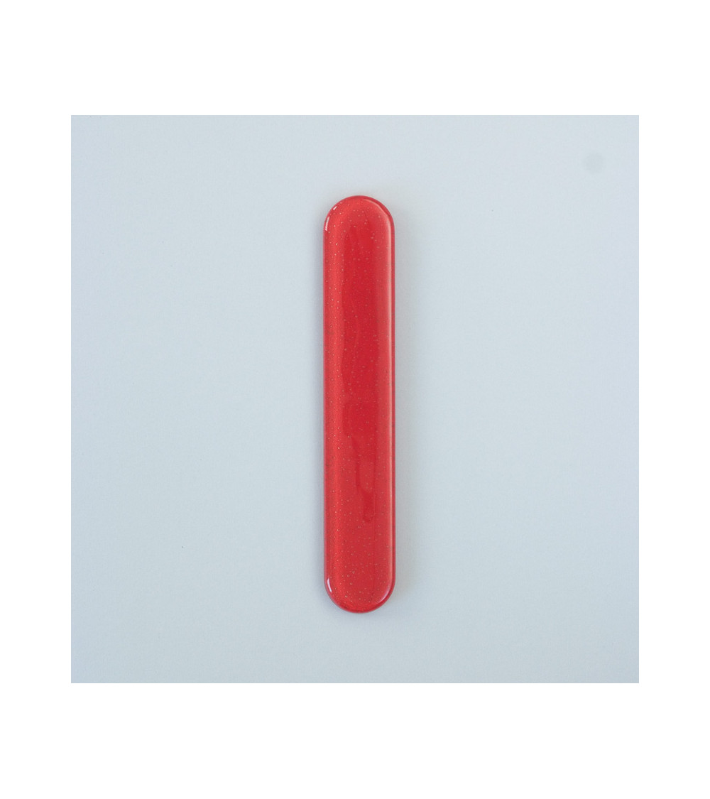 Botón de mueble de cristal de color rojo