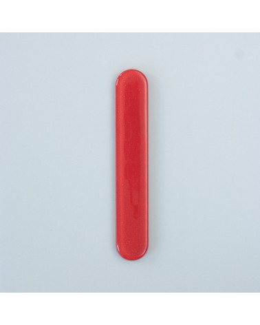 Botón de mueble de cristal de color rojo