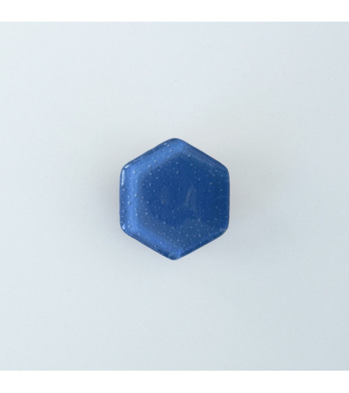 Botón de mueble de cristal azul índigo