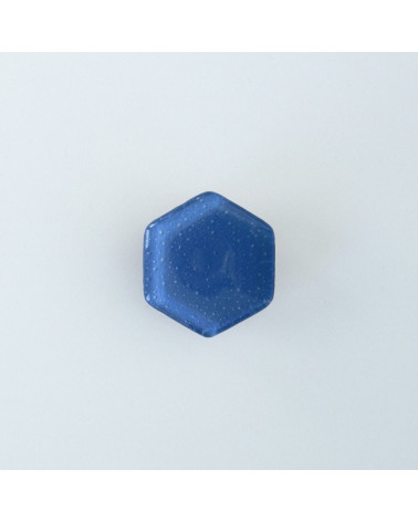 Botón de mueble de cristal azul índigo