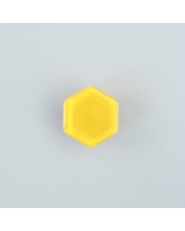 Botón de mueble de cristal amarillo