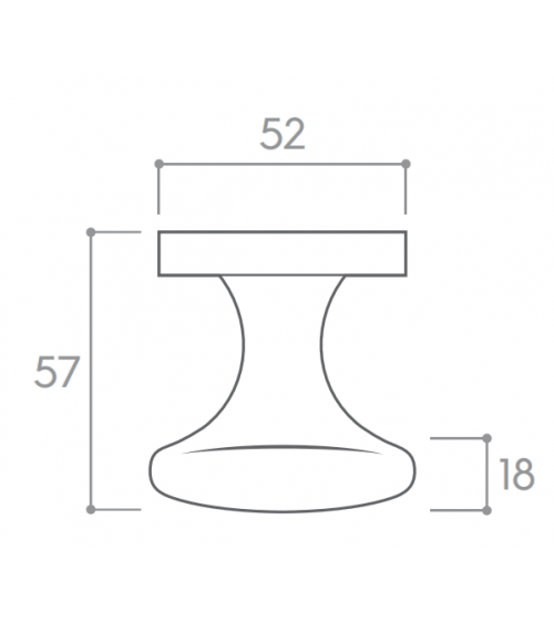 Botón de puerta clásico CO ORBIS redondo - tirador de diseño