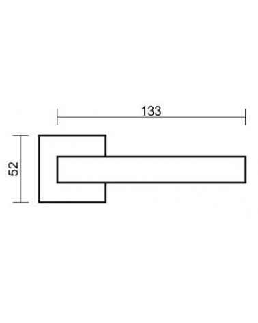 Tirador de puerta LIBRA con dimensiones