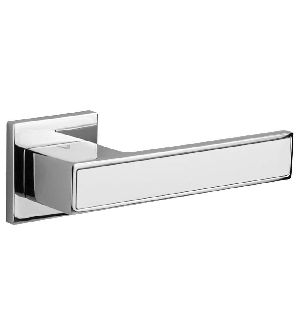 Manija de puerta bicolor cromo/blanca TOTAL manija de diseño
