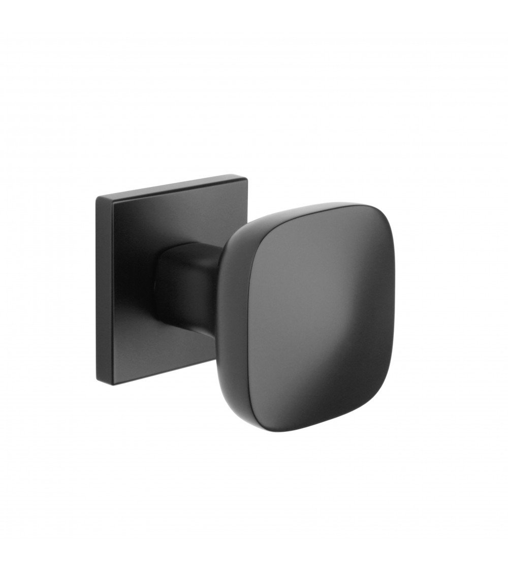 Botón de puerta negro KIAMA cuadrado - tirador de diseño