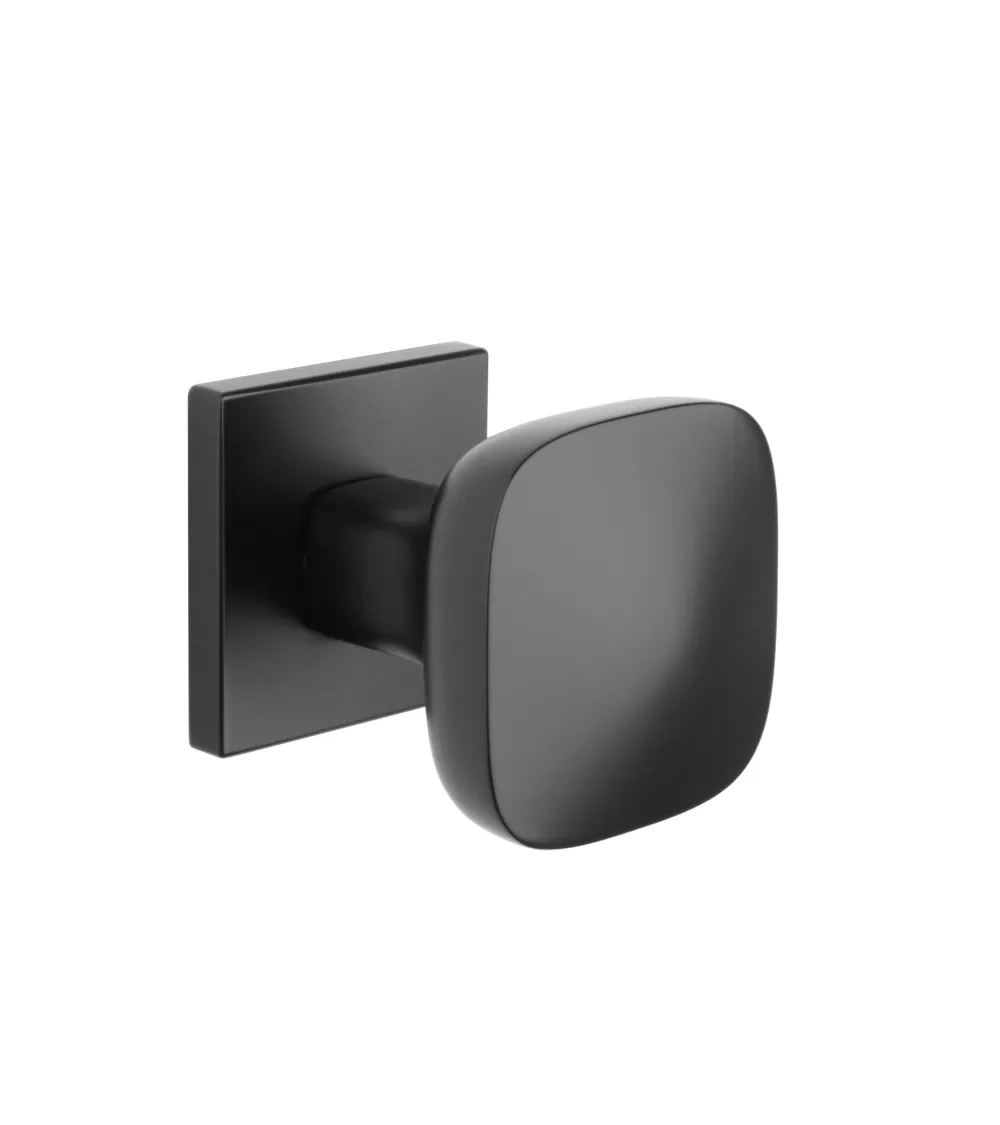 Botón de puerta negro KIAMA cuadrado - tirador de diseño