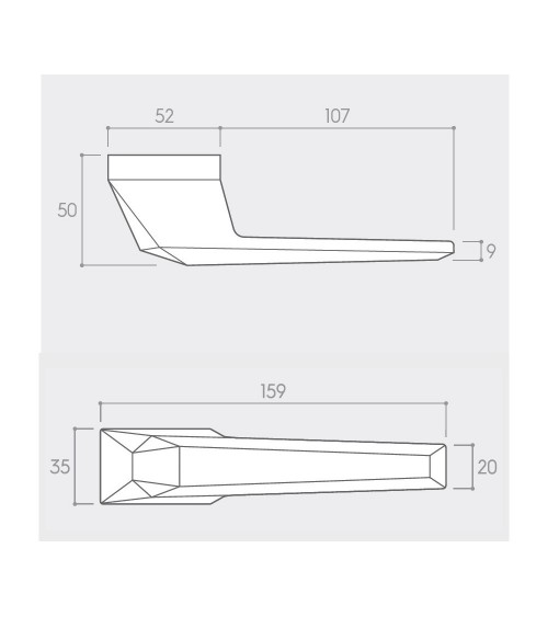 Tirador de puerta blanco Prisme diseño tirador
