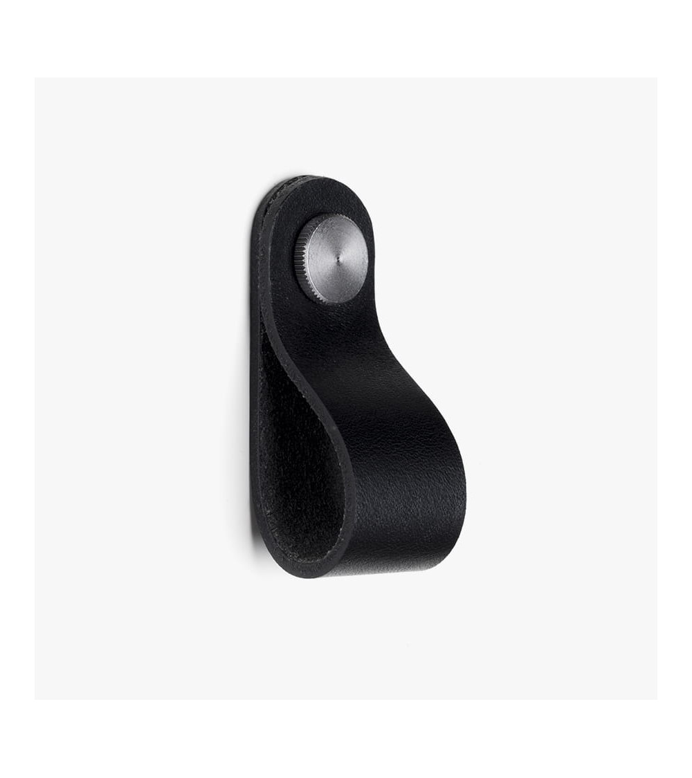 Tirador de mueble en pinatex color Negro/Cromo
