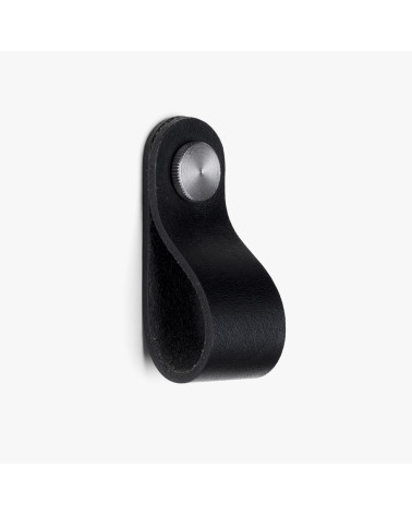 Tirador de mueble en pinatex color Negro/Cromo