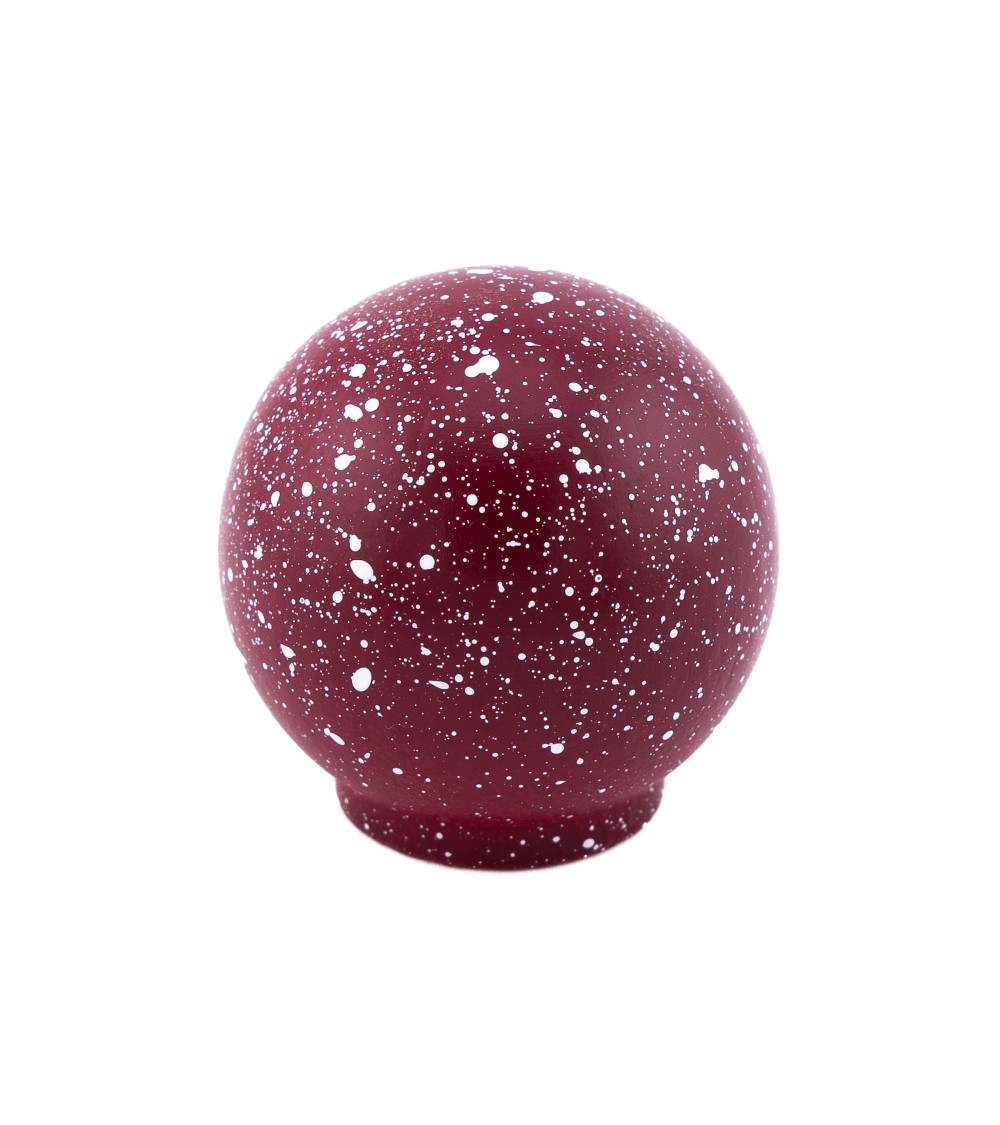Botón de mueble de madera de haya rojo vino/blanco Mezcla tirador de diseño