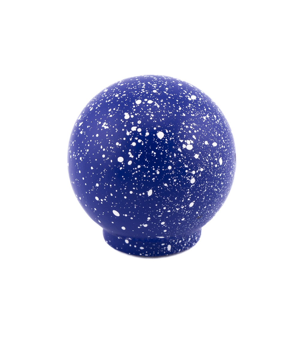 Botón de mueble de madera de haya Azul oscuro/blanco Mezcla tirador de diseño