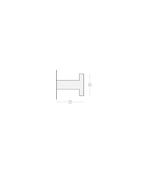 Percha de pared de latón Ina S