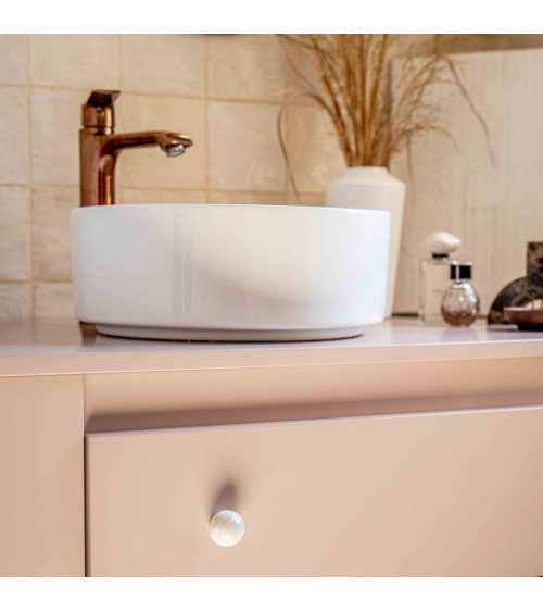 Botón de mueble de madera de haya gris, tirador de diseño