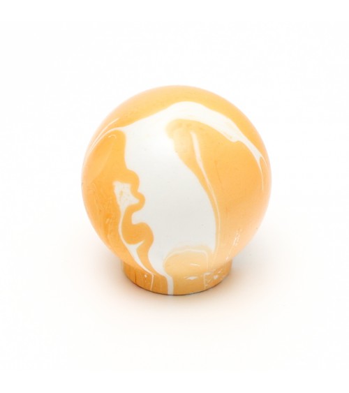 Botón de mueble de madera de haya naranja - tirador de diseño
