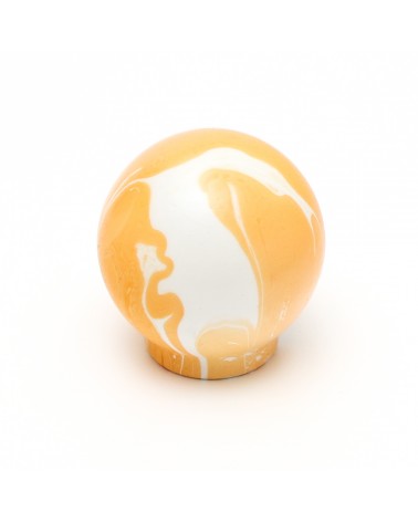 Botón de mueble de madera de haya naranja - tirador de diseño
