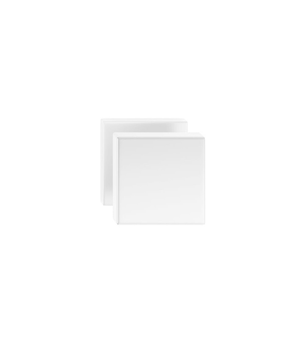 Botón de puerta blanco AEGIS cuadrado - manilla de diseño