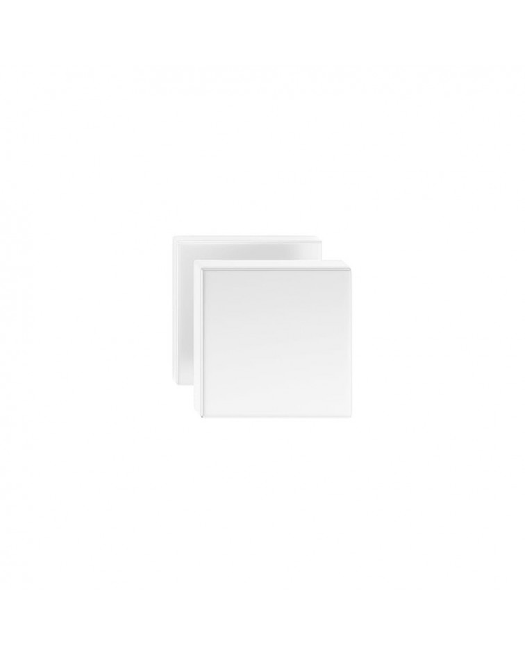 Botón de puerta blanco AEGIS cuadrado - manilla de diseño
