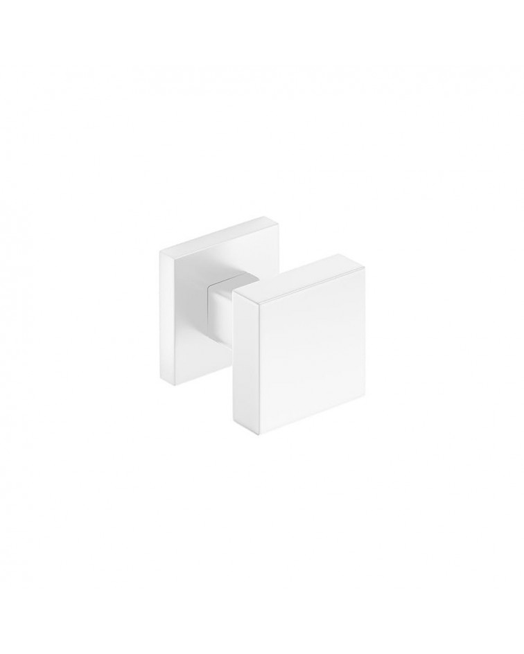 Botón de puerta blanco AEGIS cuadrado - manilla de diseño