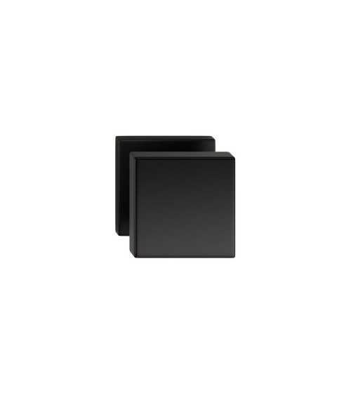 Botón de puerta negro AEGIS cuadrado - manilla de diseño