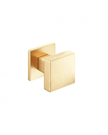 Botón de puerta oro mate AEGIS cuadrada - manilla de diseño