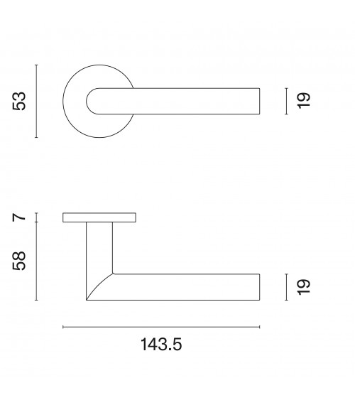 Tirador de puerta níquel satinado ARABIS tirador de diseño