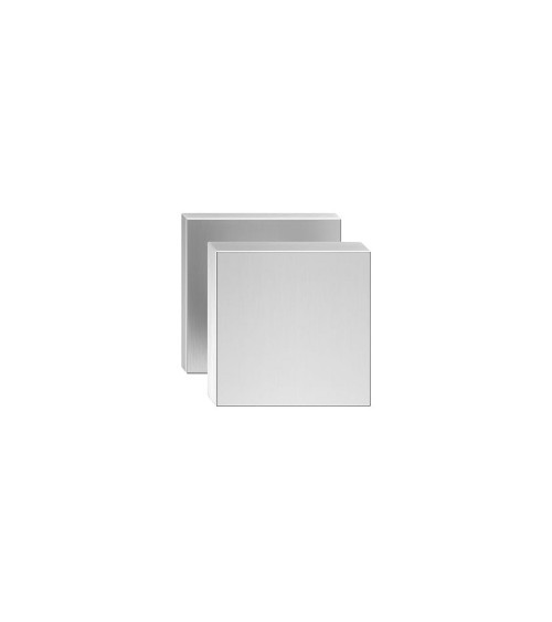 Botón de puerta cromo cepillado AEGIS cuadrada - manilla de diseño