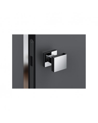Tirador de puerta cromado cepillado AEGIS cuadrado - tirador design
