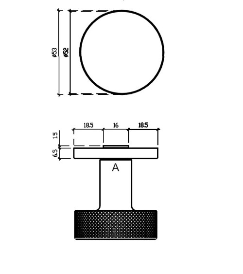 Botón de puerta negro TUJA tirador de diseño