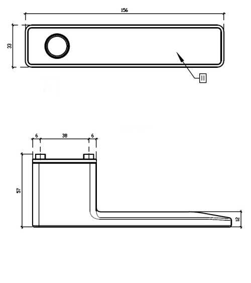 Tirador de puerta electrónico moderno MAHONIA tirador de diseño para diestros sostenido con una mano