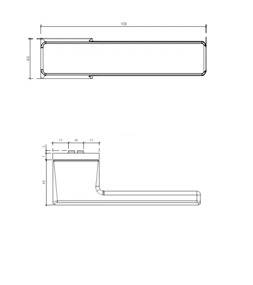 Manilla de puerta níquel satinado BRISA manilla de diseño