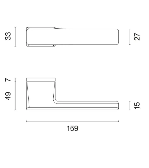Manilla de puerta níquel satinado BRISA manilla de diseño