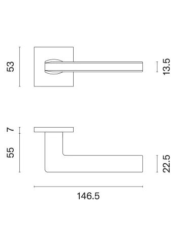 Set de manilla de puerta y cerradura blanca PYROLA - Ingenioso y elegante