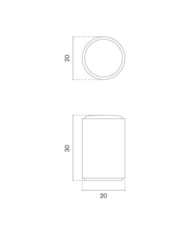 Botón de mueble AS 1060 con dimensiones
