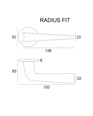 Tiradores de puerta en zamak RADIUS