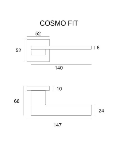 Manilla de puerta moderna de diseño innovador - Modelo COSMO