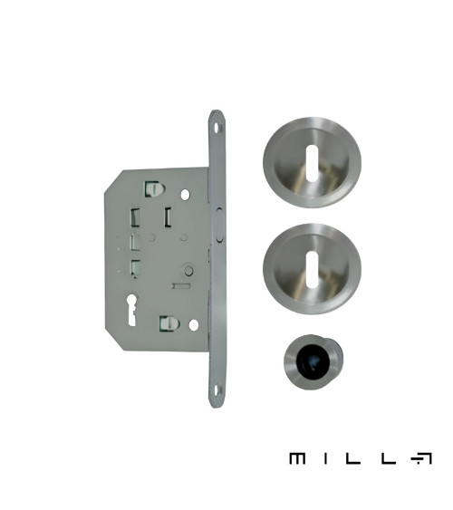 Tirador para puerta corredera con llave I de acero inoxidable tirador de diseño
