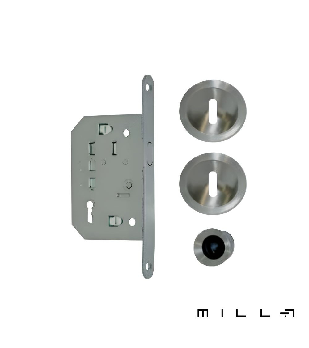 Tirador para puerta corredera con llave I de acero inoxidable tirador de diseño