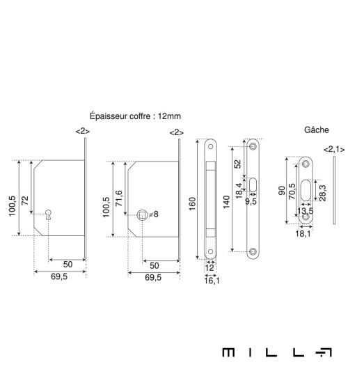 Tirador para puerta corredera con cilindro de acero inoxidable tirador de diseño