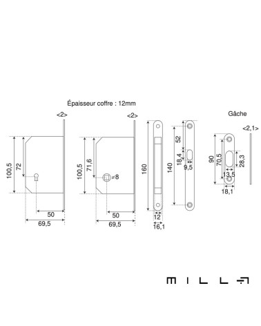Tirador para puerta corredera con cilindro de acero inoxidable tirador de diseño con dimensiones