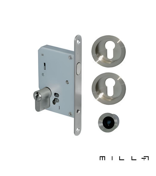 Tirador para puerta corredera con cilindro de acero inoxidable tirador de diseño