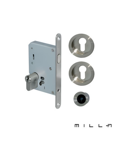 Tirador para puerta corredera con cilindro de acero inoxidable tirador de diseño
